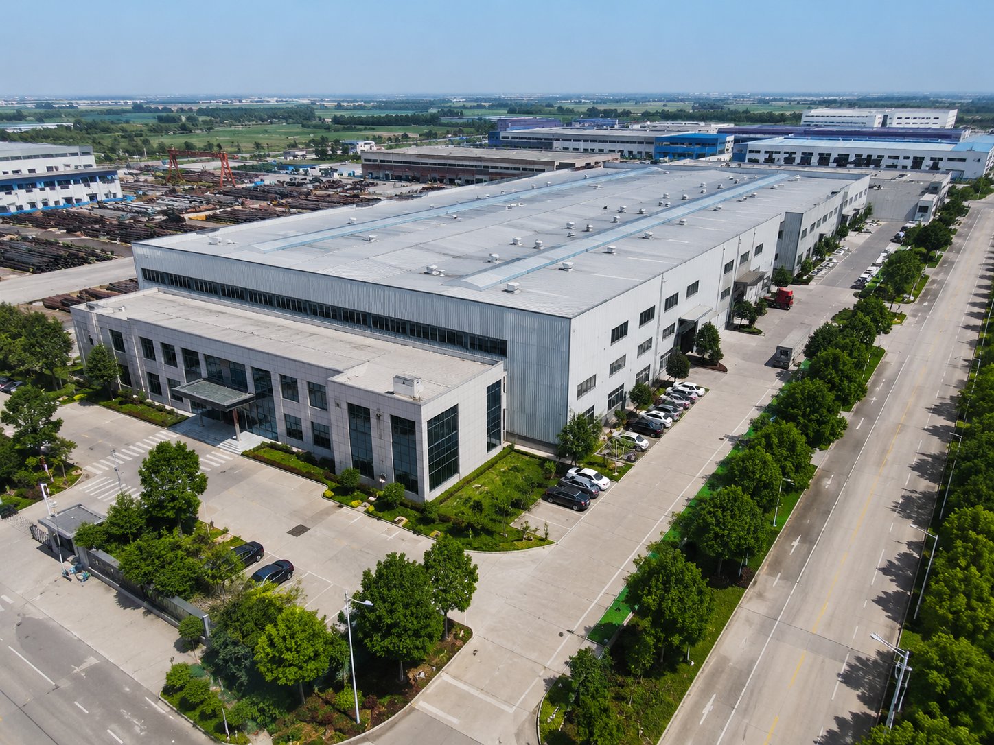 Factory aerial view